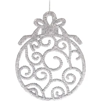 Vánoční ozdoba Vánoční závěs Ozdoba stříbrná