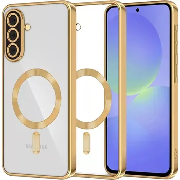 Pouzdro na mobilní telefon Kryt Samsung Galaxy A36 5G / A56 5G Techsuit Luxury Crystal MagSafe - zlatý