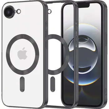 Pouzdro na mobilní telefon Kryt iPhone 16e Techsuit Luxury Crystal MagSafe - černý
