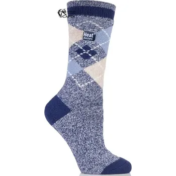 Jezdecké rukavice Zimní ponožky HeatHolders -LITE: ARGYLE- - Tmavě modrá - 37-42