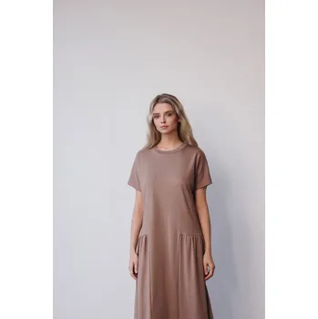 Dámské šaty Šaty Tova Bolero béžové s jemným řasením Velikost: 38