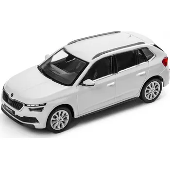 auto na autodráhu Kovový model Škoda Kamiq, bílá