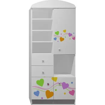 regál Regál BAREVNÁ SRDÍČKA - TYP D