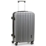 Velký cestovní kufr na 4 kolečkách, skořepinový, ABS, 100 l, Worldline 623 šedá