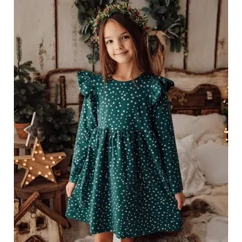 Dívčí šaty Dívčí slavnostní Lily Grey stars šaty - zelené - 128
