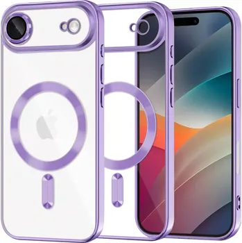 Pouzdro na mobilní telefon Kryt iPhone 17 Air Techsuit Luxury Crystal MagSafe - fialový
