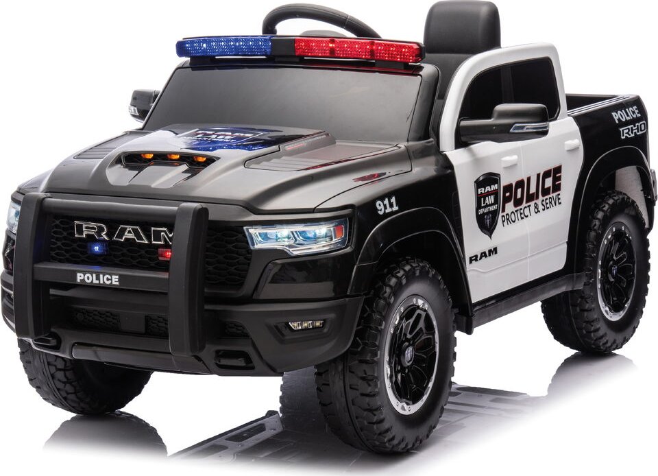 Dětské elektrické policejní auto RAM 1500 RHO Super Truck + dálkový ovladač