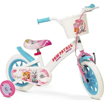 Dětské kolo Toimsa Dětské kolo Tlapková patrola bílo/růžové 12"