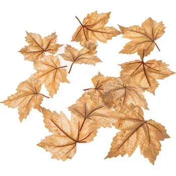 Vánoce Podzimní listy 12ks přírodní