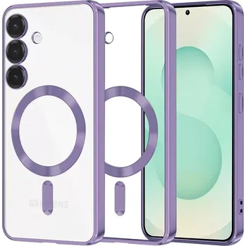 Pouzdro na mobilní telefon Kryt Samsung Galaxy S25 Plus Techsuit Luxury Crystal MagSafe - fialový