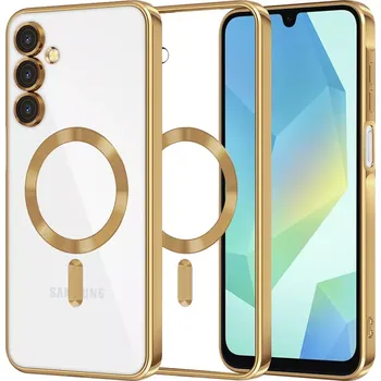 Pouzdro na mobilní telefon Kryt Samsung Galaxy A16 4G/5G Techsuit Luxury Crystal MagSafe - zlatý