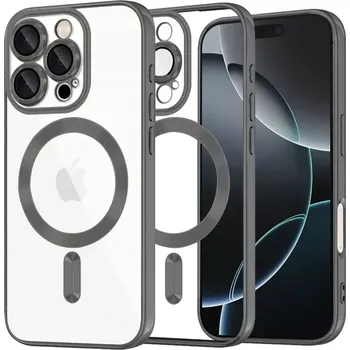 Pouzdro na mobilní telefon Kryt iPhone 16 Pro Techsuit Luxury Crystal MagSafe - černý