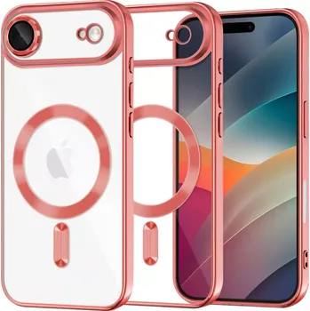 Pouzdro na mobilní telefon Kryt iPhone 17 Air Techsuit Luxury Crystal MagSafe - červený