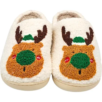 Dámská obuv Dámské vánoční Pantofle Teplé domácí pantofle se soby vel. 37-38