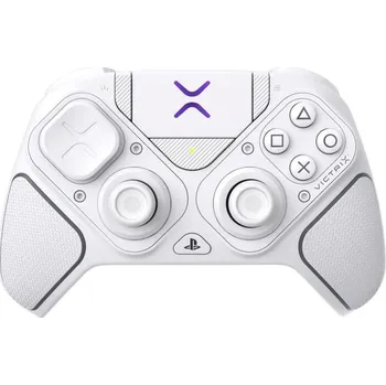 Herní příslušenství Turtle Beach Victrix Pro BFG Reloaded, drátový bezdrátový herní ovladač pro PS4 PS5 a PC, bílá