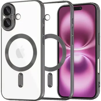 Pouzdro na mobilní telefon Kryt iPhone 16 Plus Techsuit Luxury Crystal MagSafe - černý