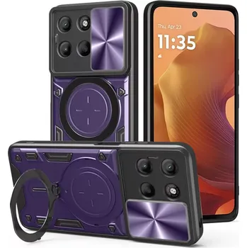 Pouzdro na mobilní telefon Kryt Motorola Moto G15 / G15 Power Techsuit CamGuard Pro - fialový