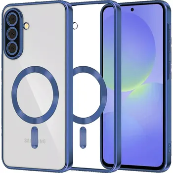 Pouzdro na mobilní telefon Kryt Samsung Galaxy A36 5G / A56 5G Techsuit Luxury Crystal MagSafe - modrý