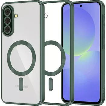 Pouzdro na mobilní telefon Kryt Samsung Galaxy A36 5G / A56 5G Techsuit Luxury Crystal MagSafe - tmavě zelený