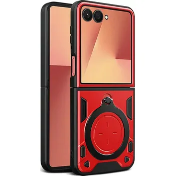 Pouzdro na mobilní telefon Kryt Samsung Galaxy Z Flip 7, Techsuit CamGuard Pro - červený