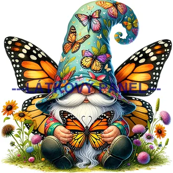 Látkový panel - Skřítek motýlkový - AVS-016 Velikost: 20x20cm, Materiál: Mikroplyš