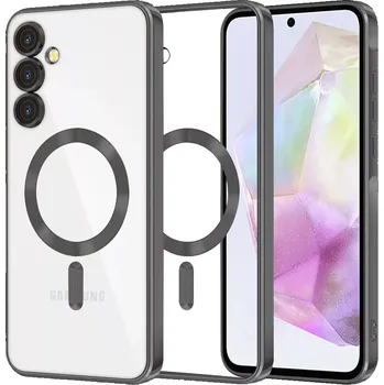 Pouzdro na mobilní telefon Kryt Samsung Galaxy A35 5G Techsuit Luxury Crystal MagSafe - černý