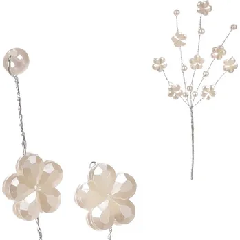 umělá květina Autronic Bílá přízdoba - v balení 12 ks, cena za 1 ks, sada 24 ks