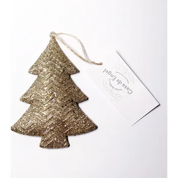 Vánoční dekorace Závěsná dekorace Stromek zlatý