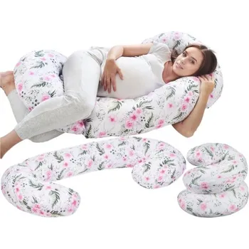 Kojící polštář Těhotenský a kojicí polštář BABYMAM PREMIUM 300 cm 3v1 - Květy v zahradě