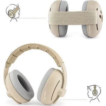 Chránič sluchu ZAZU Earmuffs 2v1 béžové
