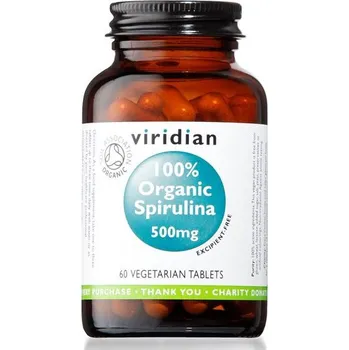 Přírodní produkt Viridian Organic Spirulina 500 mg 60 tbl.
