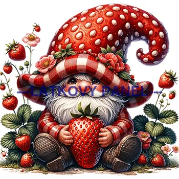 Látkový panel - Skřítek jahodový - AVS-019 Velikost: 20x20cm, Materiál: Kočárkovina