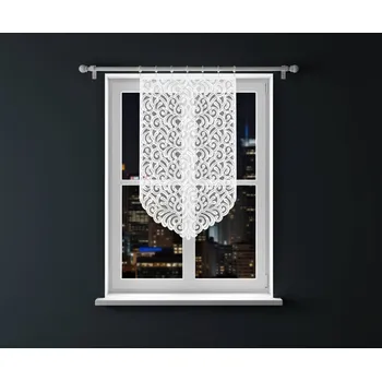 Záclona Panelová dekorační záclona na žabky ANIKA, bílá, šířka 75 cm výška od 120 cm do 160 cm (cena za 1 kus panelu) MyBestHome