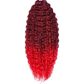 Příčesek Vlnitý kanekalon ARIEL 55cm, 300g - T1B/RED