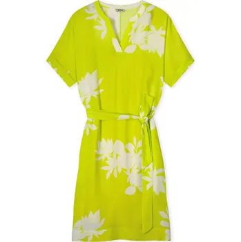 Dámské šaty Šaty Kyra Gezina limetovo bílé s květy Velikost: 38