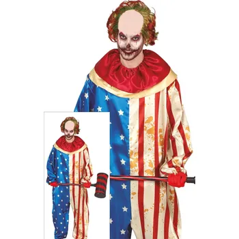 GuircaDěsivý klaun Patriot - kostým na Halloween Velikost: M 48-50