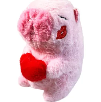 plyšák Plyšová Kapybara se srdíčkem 22 cm