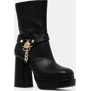 Dámské kozačky Nízké kozačky Buffalo May Biker Btn dámské, černá barva, na podpatku, 1220075-BLK 99X, EUR 40