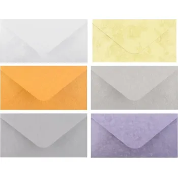 Obálka Obálka dopisní barevná DL metal s ražbou, 220 x 110mm mix