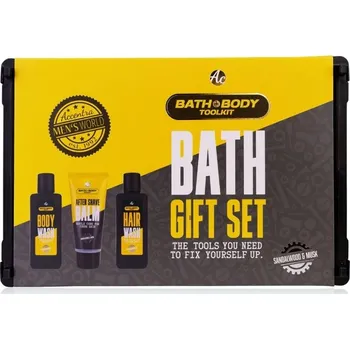 Kosmetická sada Body Toolkit koupelový set s vůní santalového dřeva a pižma – 3dílná péče pro muže 1 ks