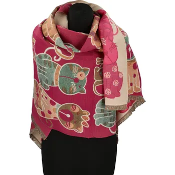 Šála Dámská šála fuchsiová - Firenze Gitel růžová