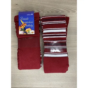 Dámské punčochy DOTEX D&D s.r.o Dámské / Dětské bavlněné punčocháče DOTEX Barva: vínová, Velikost: M/3