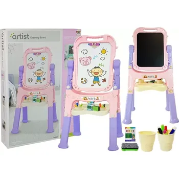 Dětská oboustranná magnetická tabule růžovo-fialová