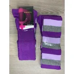 DOTEX D&D s.r.o Dámské bavlněné punčocháče DOTEX - hrubé pruhy Barva: Fialová, Velikost: S (152-164)