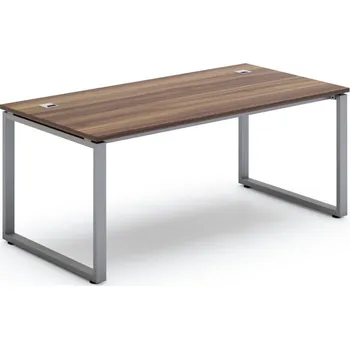 Psací stůl Rauman Kancelářský stůl Simple Office 180x90 cm - kovová podnož Barva: Ořech vlašský/stříbrná + doprava ZDARMA