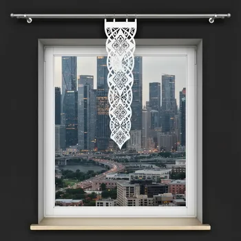 Záclona Panelová dekorační záclona KLAUDIA bílá, šířka 35 cm výška 110 cm (cena za 1 kus panelu) MyBestHome