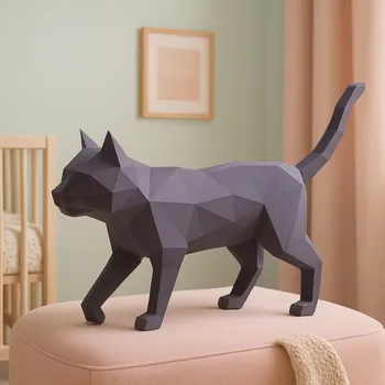 3D puzzle Kočka – papírová skládačka 3D puzzle PaperTime