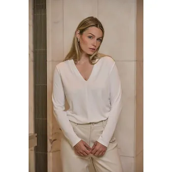 Dámské tričko Rino & Pelle Rino&Pelle dámské triko s výstřihem do V Cleo bílé Velikost: XS