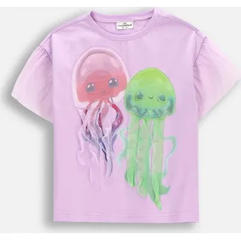Dětské tričko Coccodrillo fialová barva, INSIDE OCEAN GIRL KIDS WC5143202IGK 04X, vel. 110