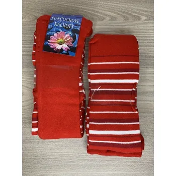 Dámské punčochy DOTEX D&D s.r.o Dámské / Dětské bavlněné punčocháče DOTEX Barva: červená, Velikost: L/4